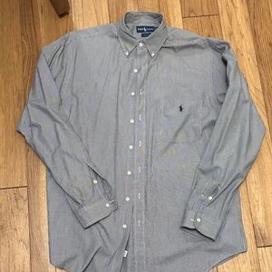 Ralph Lauren Men's Button-Down Shirt in Navy & White check